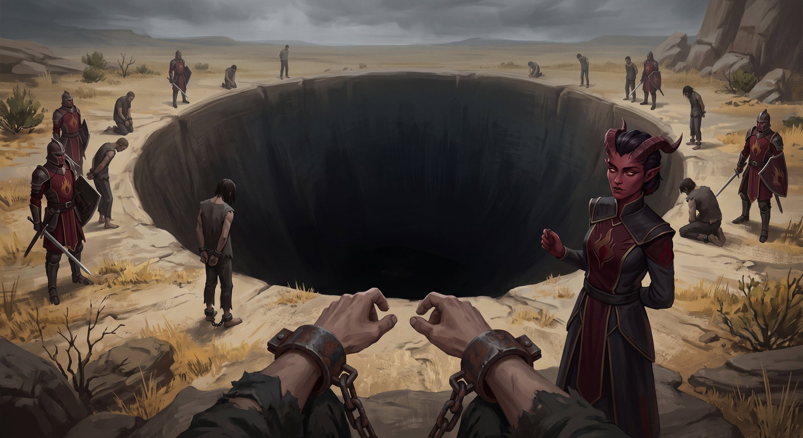 Cover art for Into the Pit, a fantasy scenario on AI Dungeon