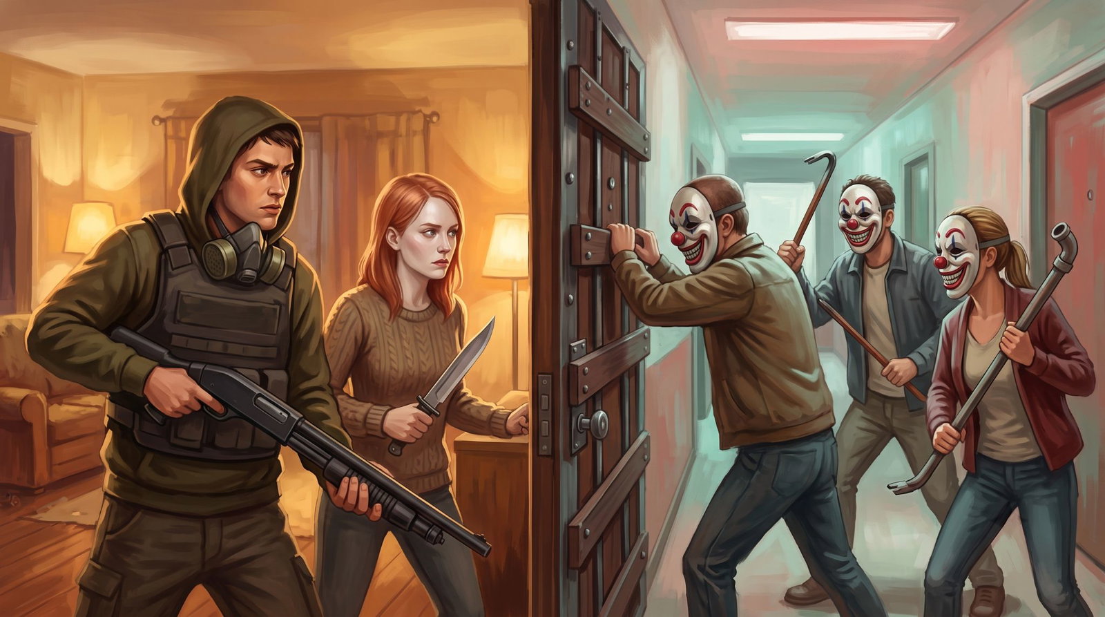 Cover art for The Purge: Siege, a horror scenario on AI Dungeon