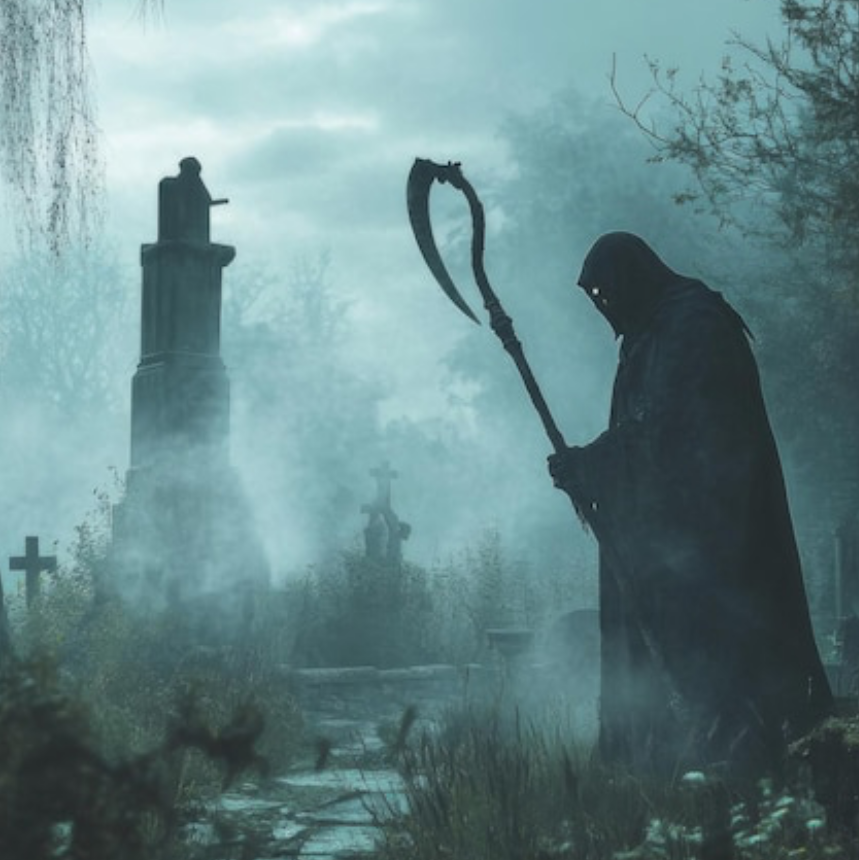 Cover art for The Grim Reaper Replacement, a grim reaper scenario on AI Dungeon