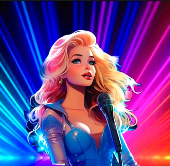 Cover art for My Girlfriend is a Pop Star 🎤, a pop star scenario on AI Dungeon