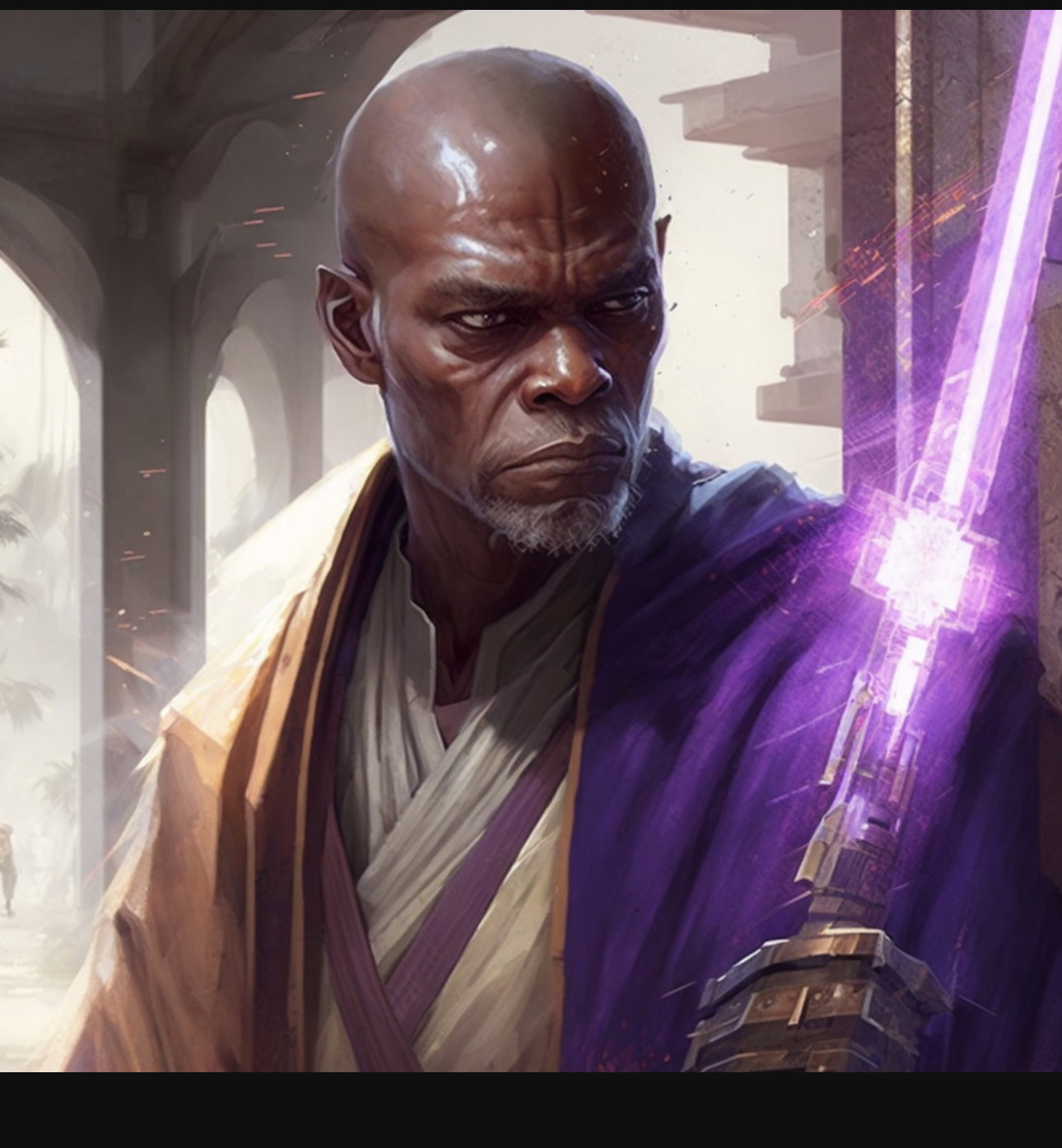 Cover art for Star Wars: What If Mace Windu Survived, a star wars scenario on AI Dungeon