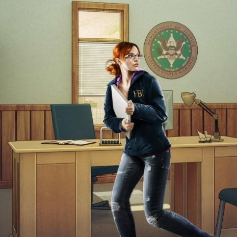 Cover art for Hidden Desires: an FBI Love Story, a police scenario on AI Dungeon