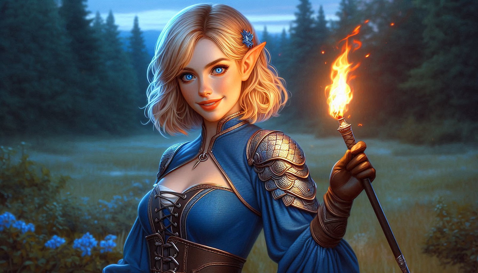 Cover art for Ilyrana, the Spellsword, a fantasy scenario on AI Dungeon