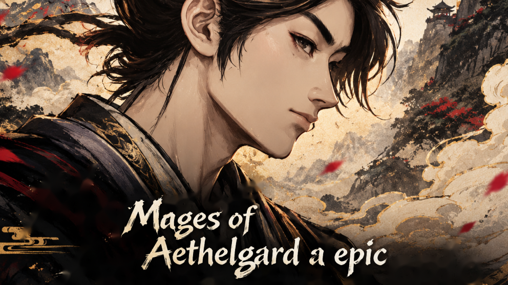 Cover art for Mages of Aethelgard a epic, a fantasy scenario on AI Dungeon