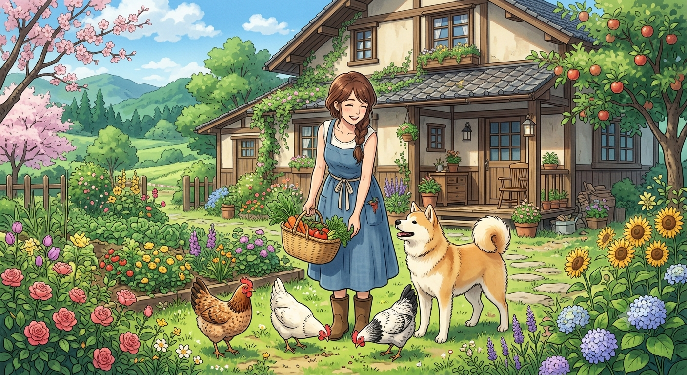 Cover art for Vacation at aunt Annabelle, a wholesome scenario on AI Dungeon