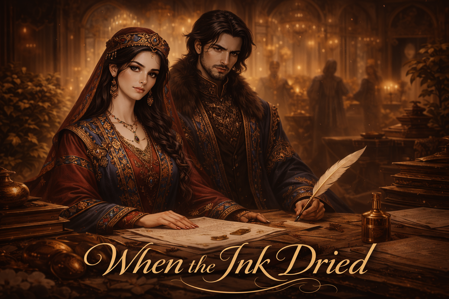 Cover art for When the Ink Dried, a romance scenario on AI Dungeon