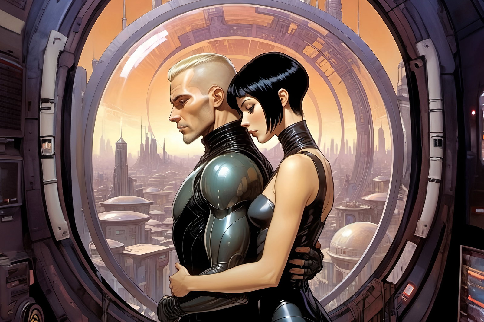 Cover art for Æon Flux: Utopia or Deuteranopia?, an aeon flux scenario on AI Dungeon