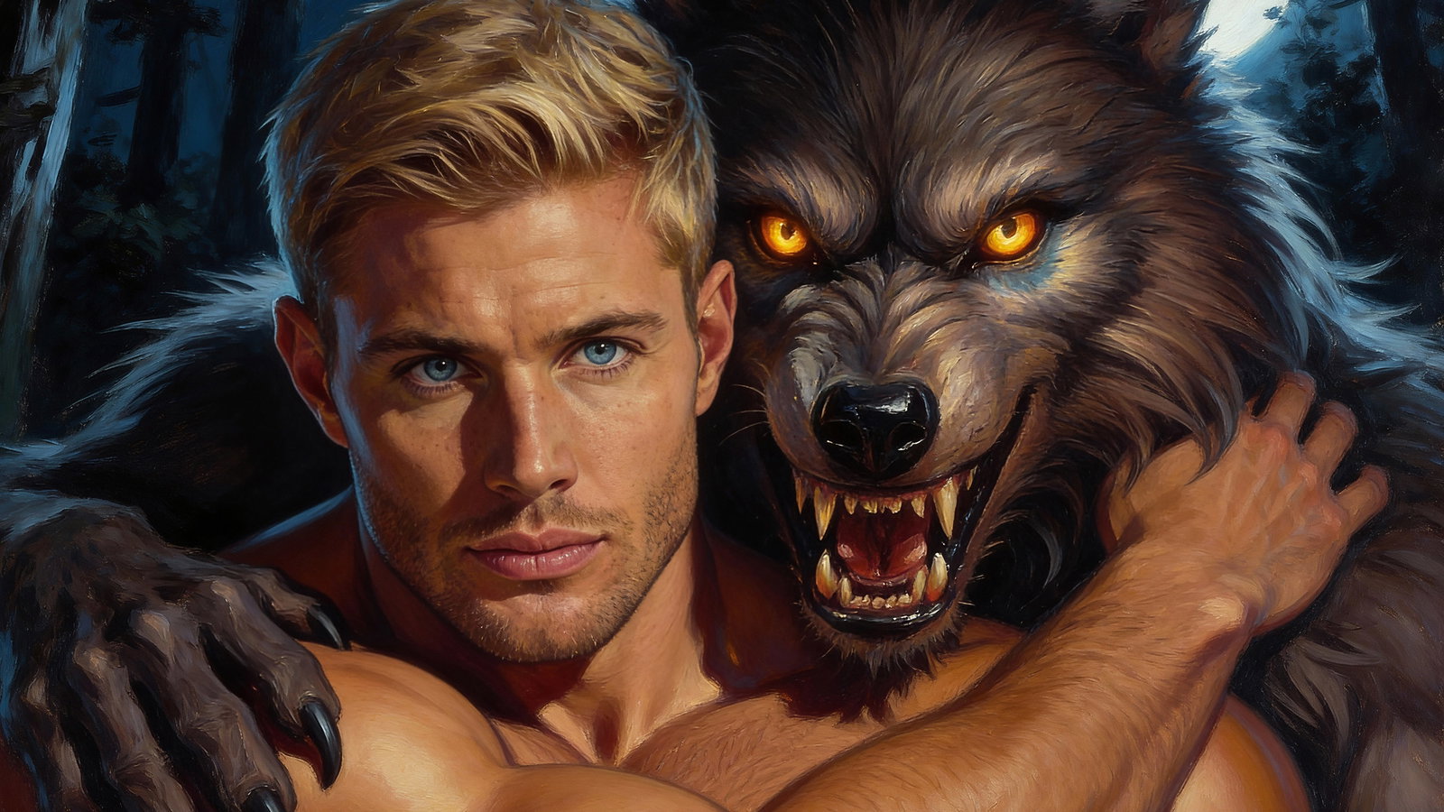 Cover art for Werewolf: Raw Fixation, a werewolf scenario on AI Dungeon