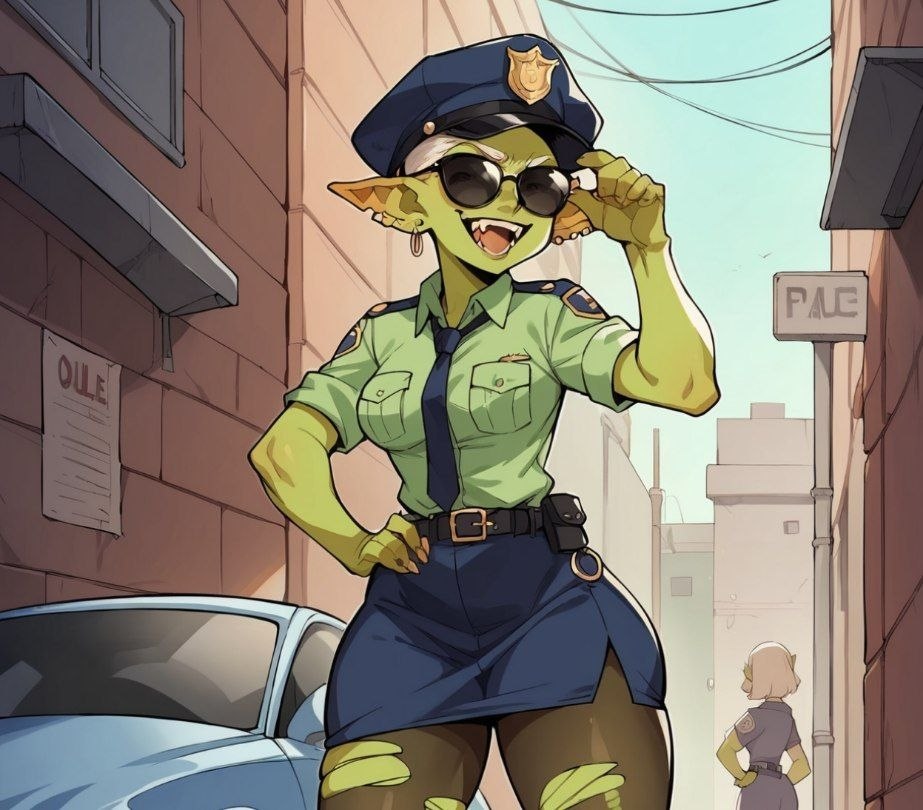 Cover art for You were stopped by... a goblin cop?! on AI Dungeon