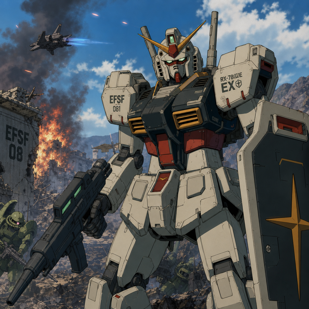 Cover art for Mobile Suit Gundam: One year war, a mecha scenario on AI Dungeon