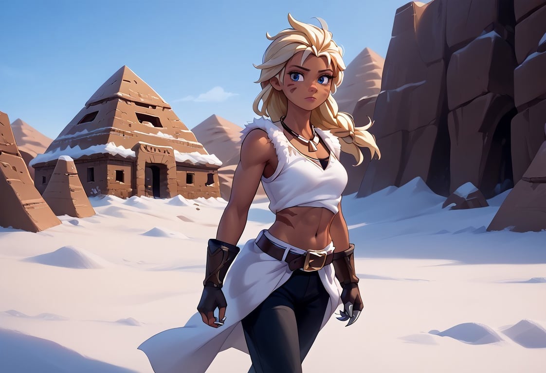 Cover art for Frost of the Sahrani Wastes, a desert scenario on AI Dungeon