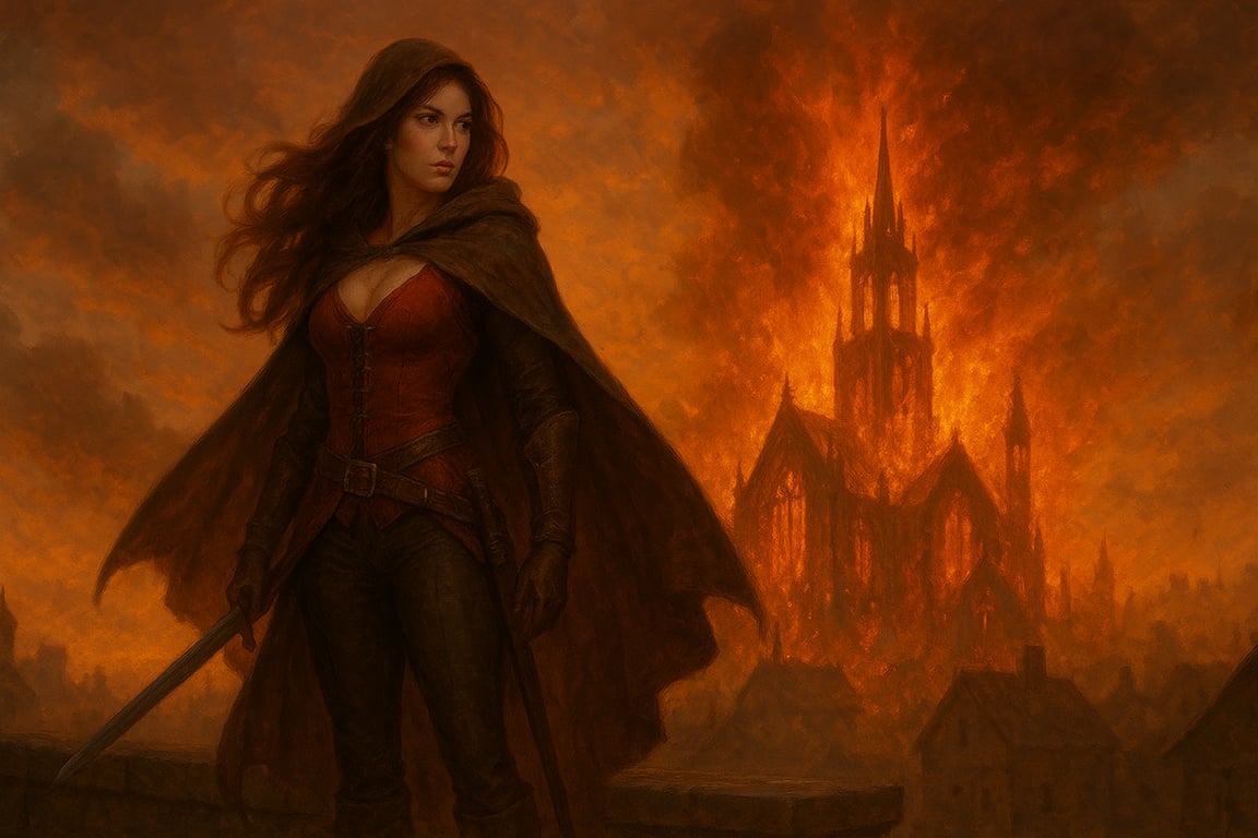 Cover art for The Ashen Inquisition, a fantasy scenario on AI Dungeon