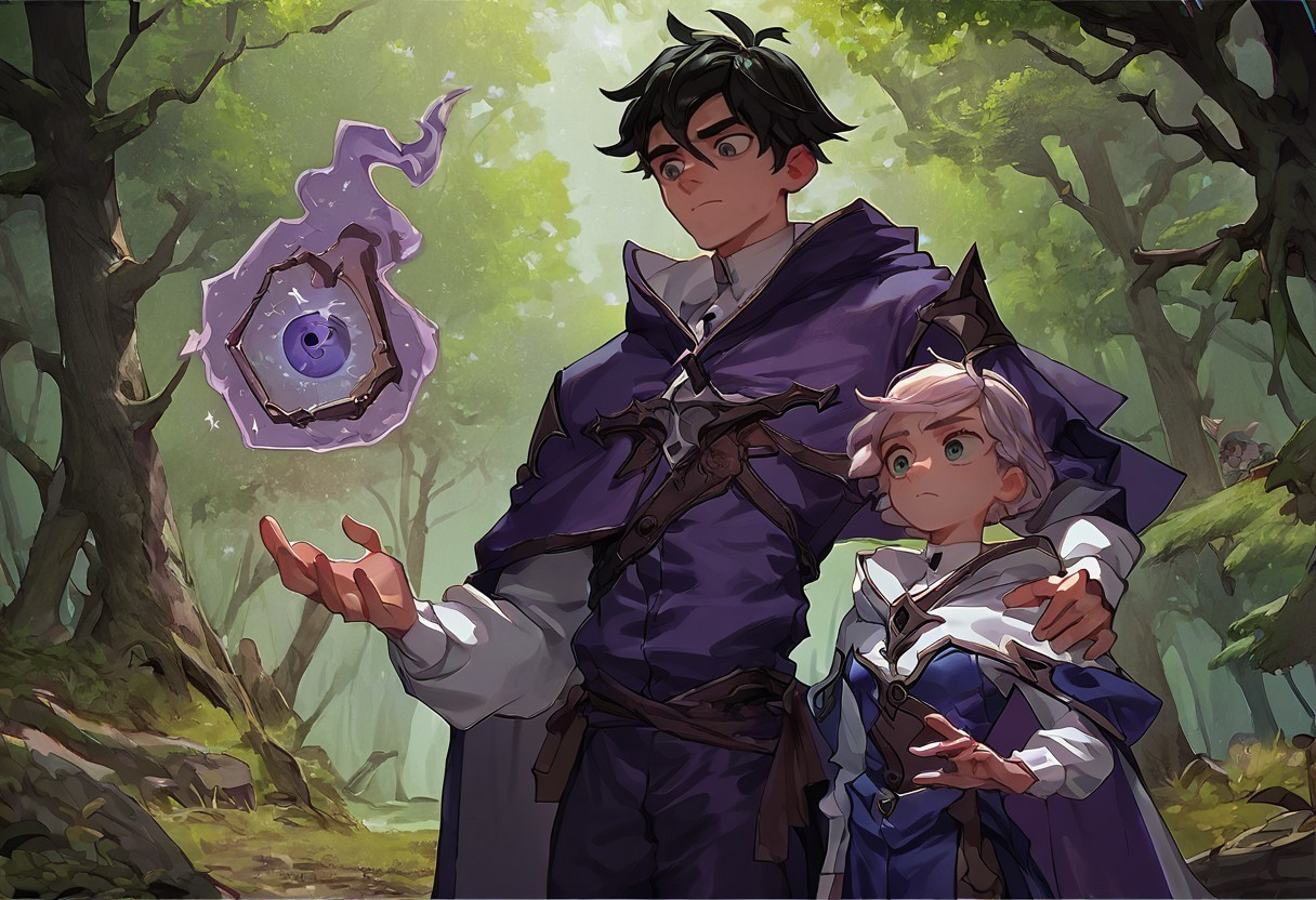 Cover art for The Sorcerer and the Apprentice, a fantasy scenario on AI Dungeon