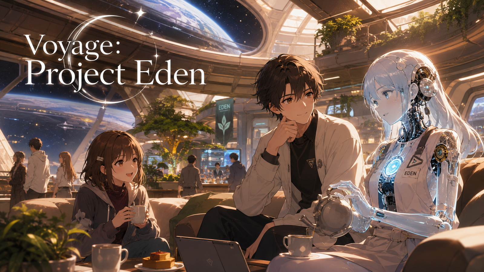 Cover art for Voyage: Project Eden, a sci-fi world on Voyage