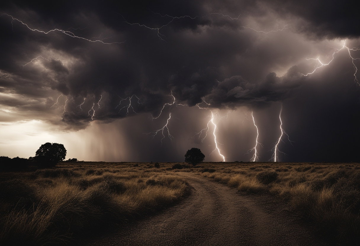 Cover art for The Storm is Coming, a storm scenario on AI Dungeon