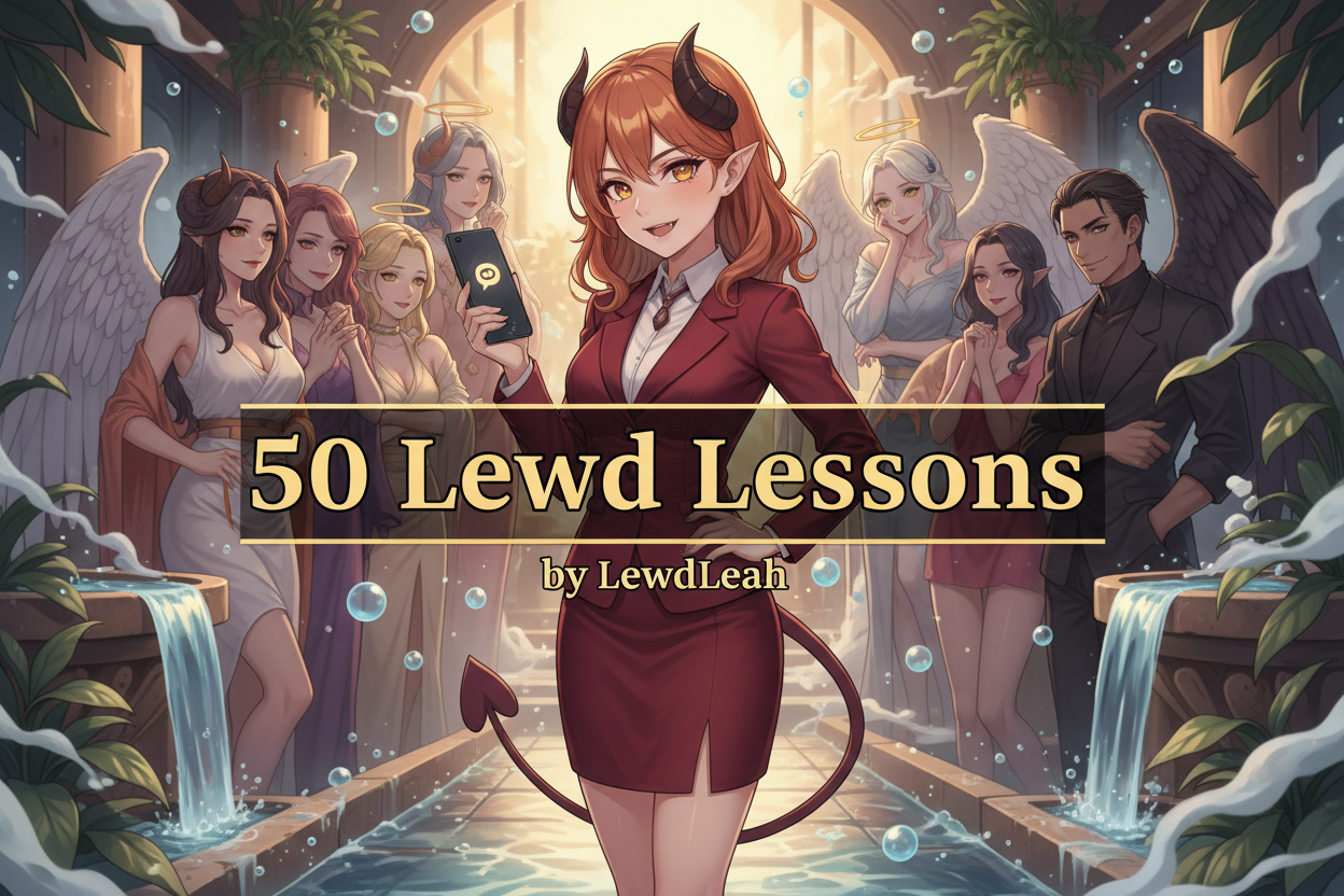 Cover art for 50 Lewd Lessons 🍷, a succubus scenario on AI Dungeon