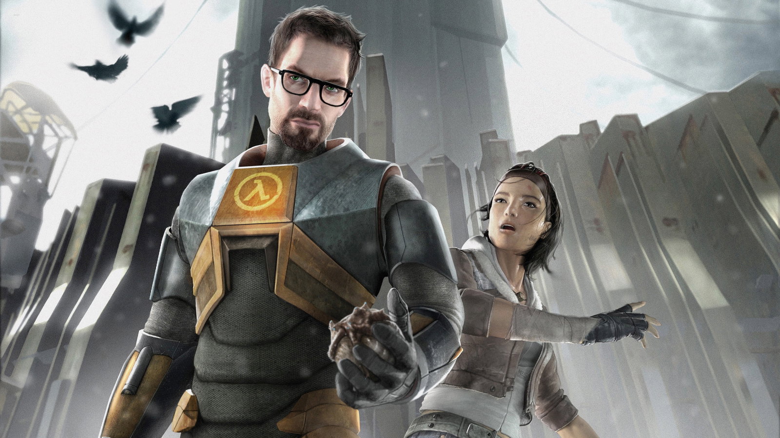 Cover art for Half-Life 2, a dystopia scenario on AI Dungeon
