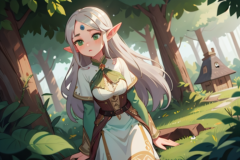 Cover art for Elven Village, a soldela scenario on AI Dungeon