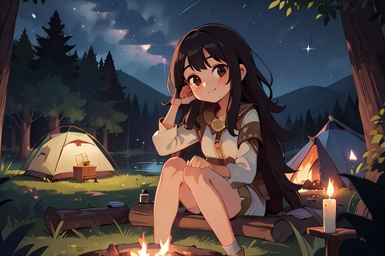 Cover art for Camping with Someone, a camp scenario on AI Dungeon