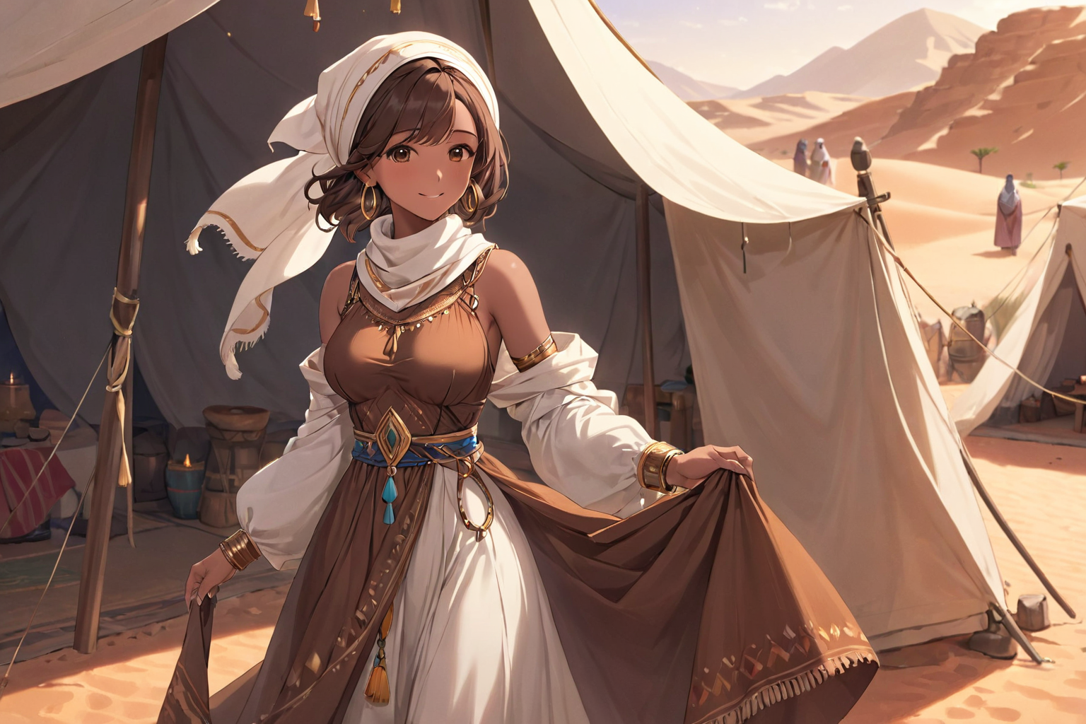 Cover art for Nomadic Sands, a desert scenario on AI Dungeon
