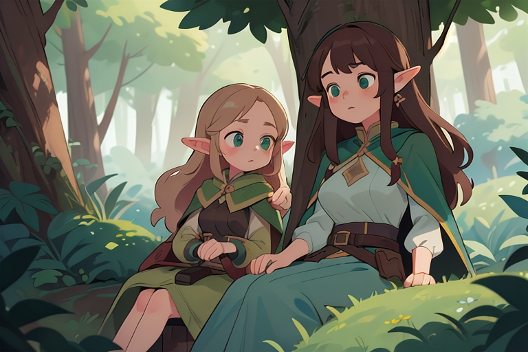 Cover art for Elven Siblings, a fantasy scenario on AI Dungeon