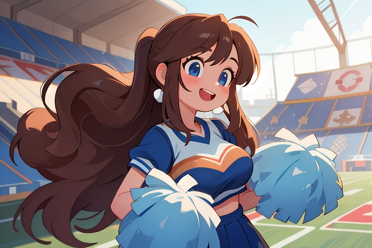 Cover art for Cheerleaders of Dellwood College, a cheerleading scenario on AI Dungeon