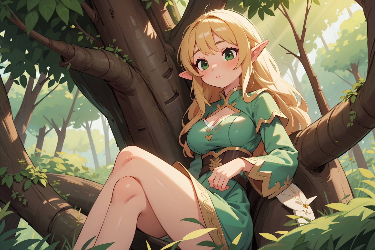 Cover art for Saved by an Elf, an elf scenario on AI Dungeon