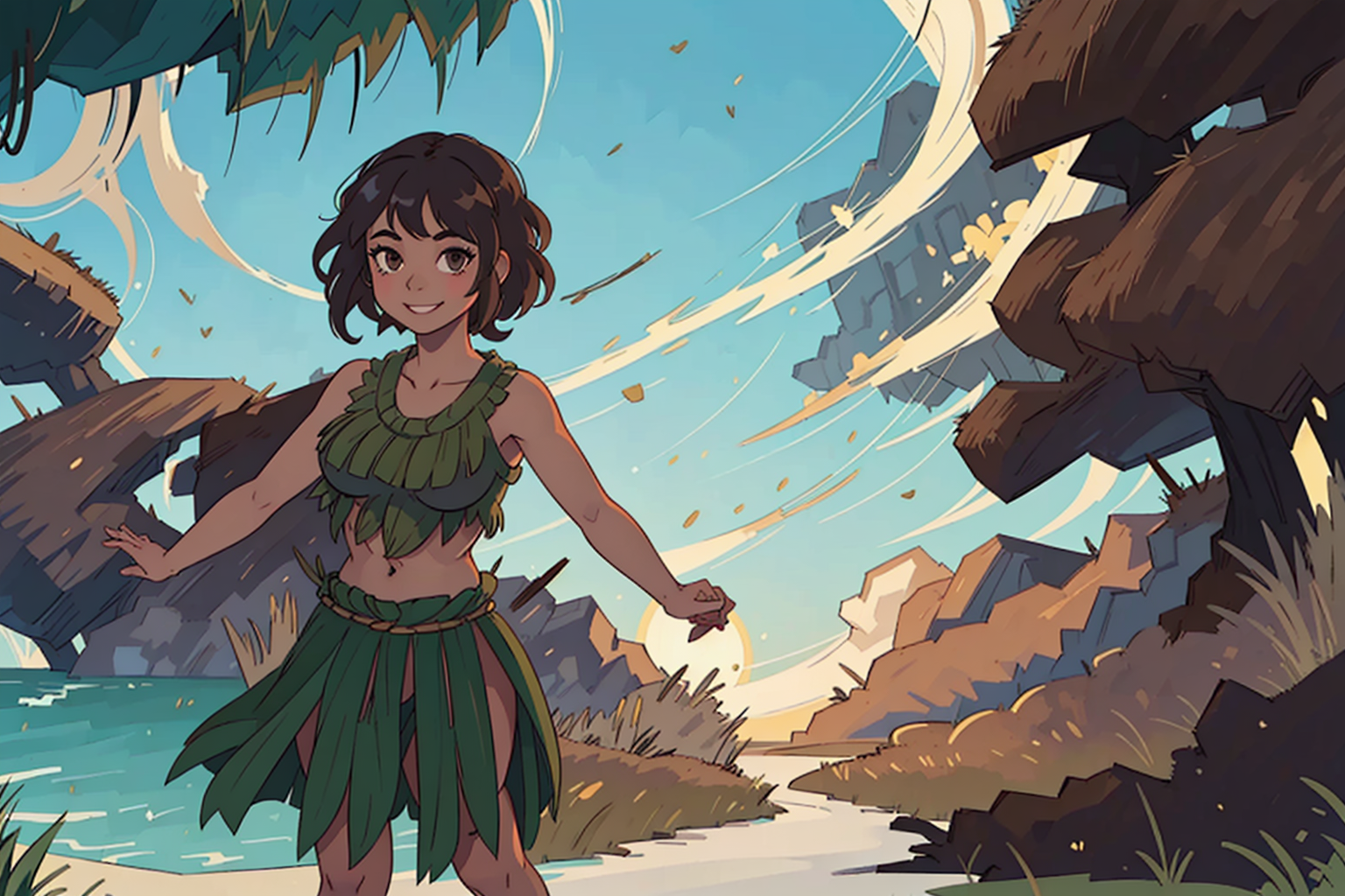 Cover art for Washed Ashore, an island scenario on AI Dungeon