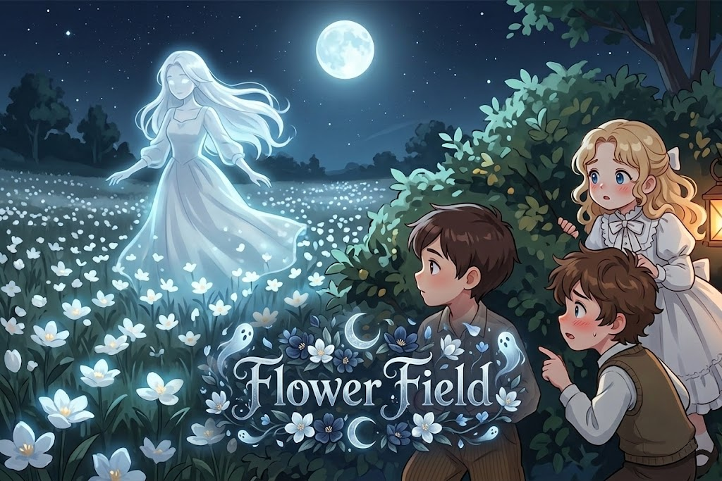 Cover art for Flower Field, a fantasy scenario on AI Dungeon