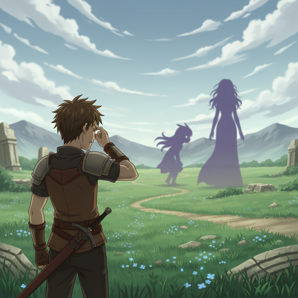 Cover art for Adventuring With Two Headaches, a fantasy scenario on AI Dungeon