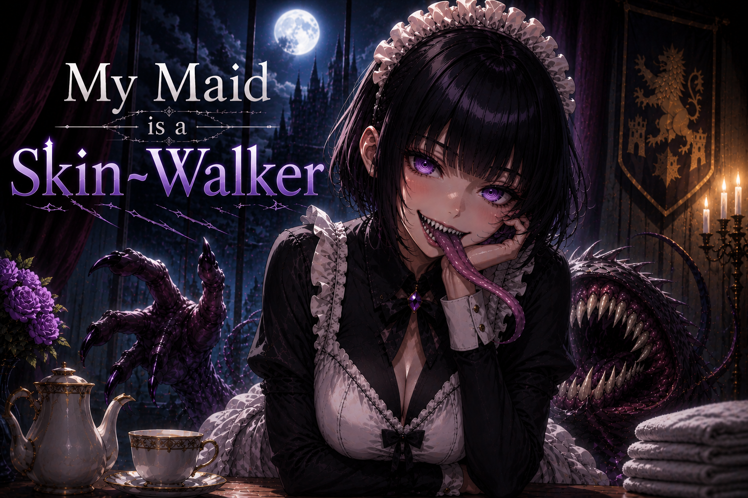 Cover art for My Maid is a Skin-Walker?, a fantasy scenario on AI Dungeon
