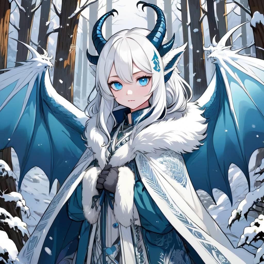Cover art for Rescued By An Ice Dragon, an old scenario redux scenario on AI Dungeon
