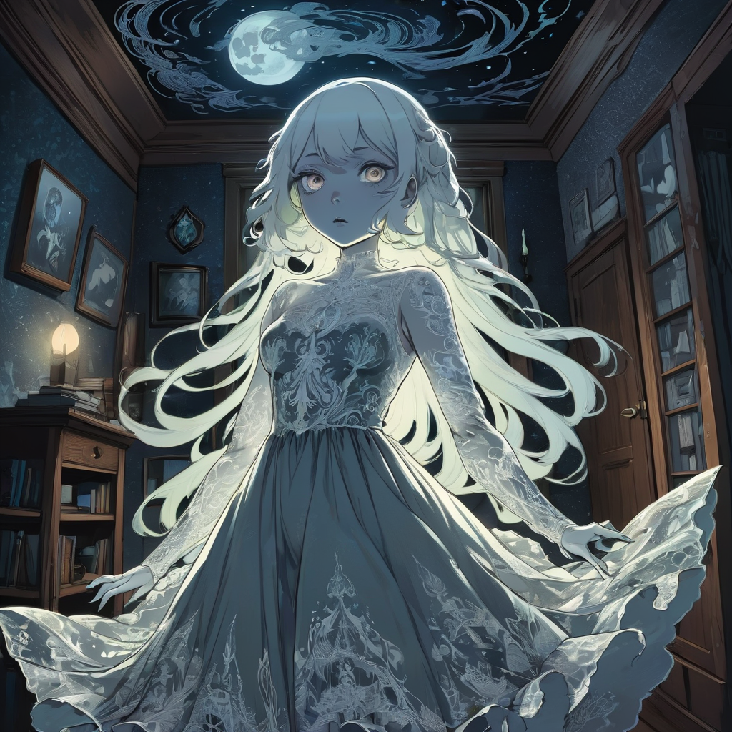 Cover art for The mildly annoying ghost, a ghost scenario on AI Dungeon