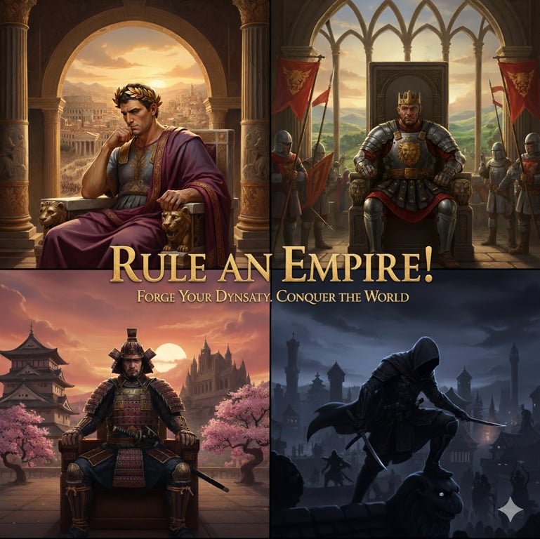 Cover art for Rule an Empire!, an empire scenario on AI Dungeon