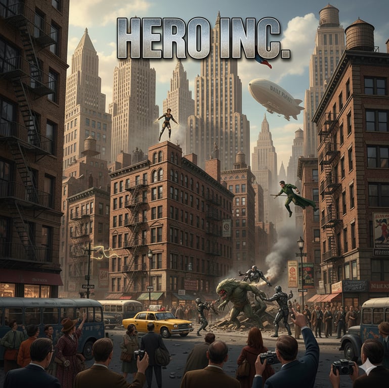 Cover art for Hero Inc., a superhero scenario on AI Dungeon