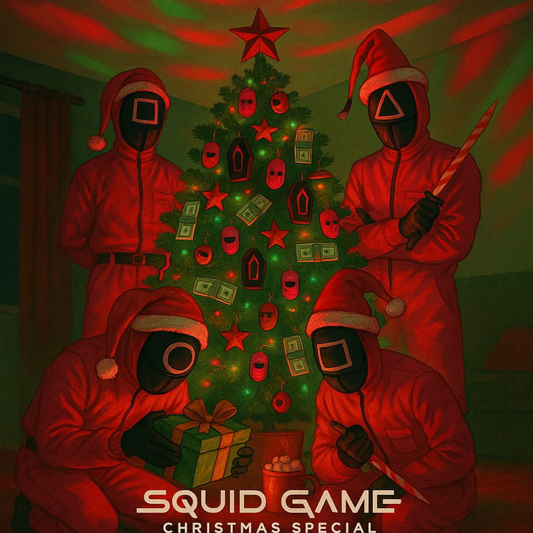 Cover art for Squid Game: The Christmas Special, a squid game scenario on AI Dungeon