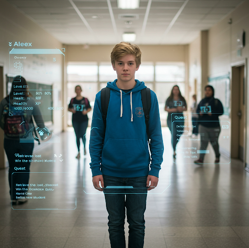 Cover art for Glitch In Reality, a high school adventure on AI Dungeon