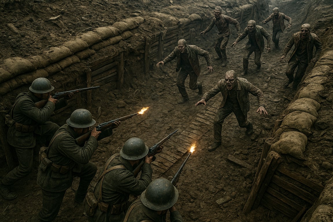 Cover art for Undead in The Trenches, a ww 1 scenario on AI Dungeon