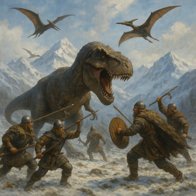 Cover art for Dinosaurs of the North, a prehistoric scenario on AI Dungeon