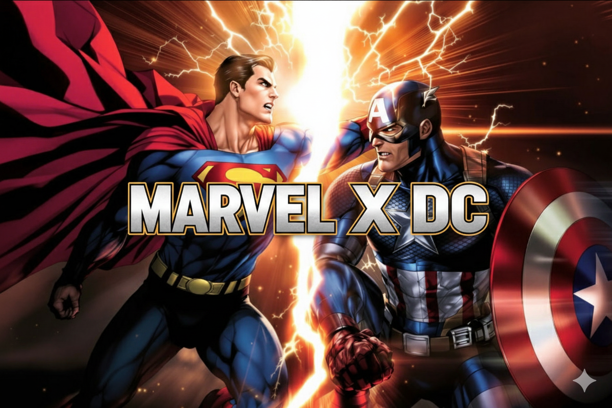 Cover art for Marvel X DC (220+ Story cards), a marvel scenario on AI Dungeon