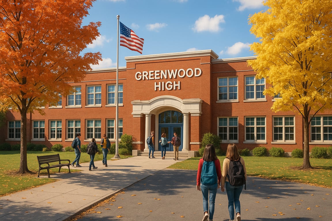 Cover art for Greenwood High, a high school scenario on AI Dungeon