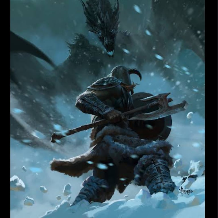 Cover art for The First Dragonborn, a dnd scenario on AI Dungeon