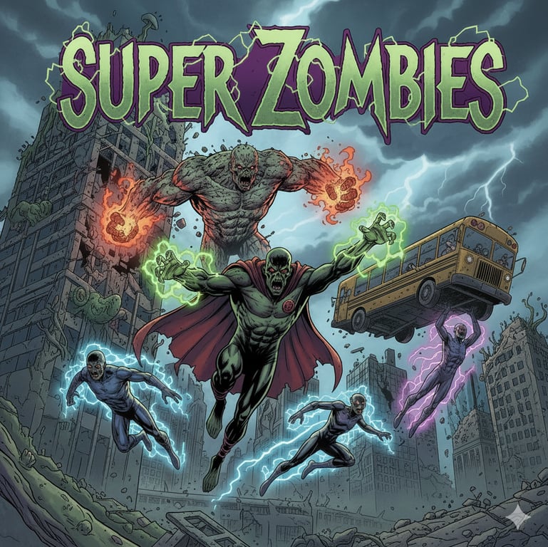 Cover art for Super Zombies, a super hero scenario on AI Dungeon