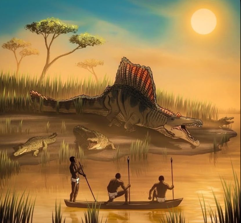 Cover art for Tribes of the Reptiles, a dinosaurs scenario on AI Dungeon