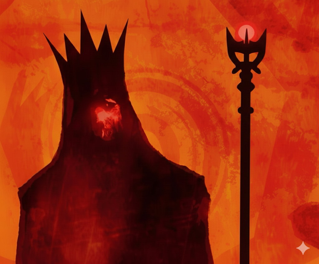 Cover art for THE EMPEROR IN RED, an action scenario on AI Dungeon