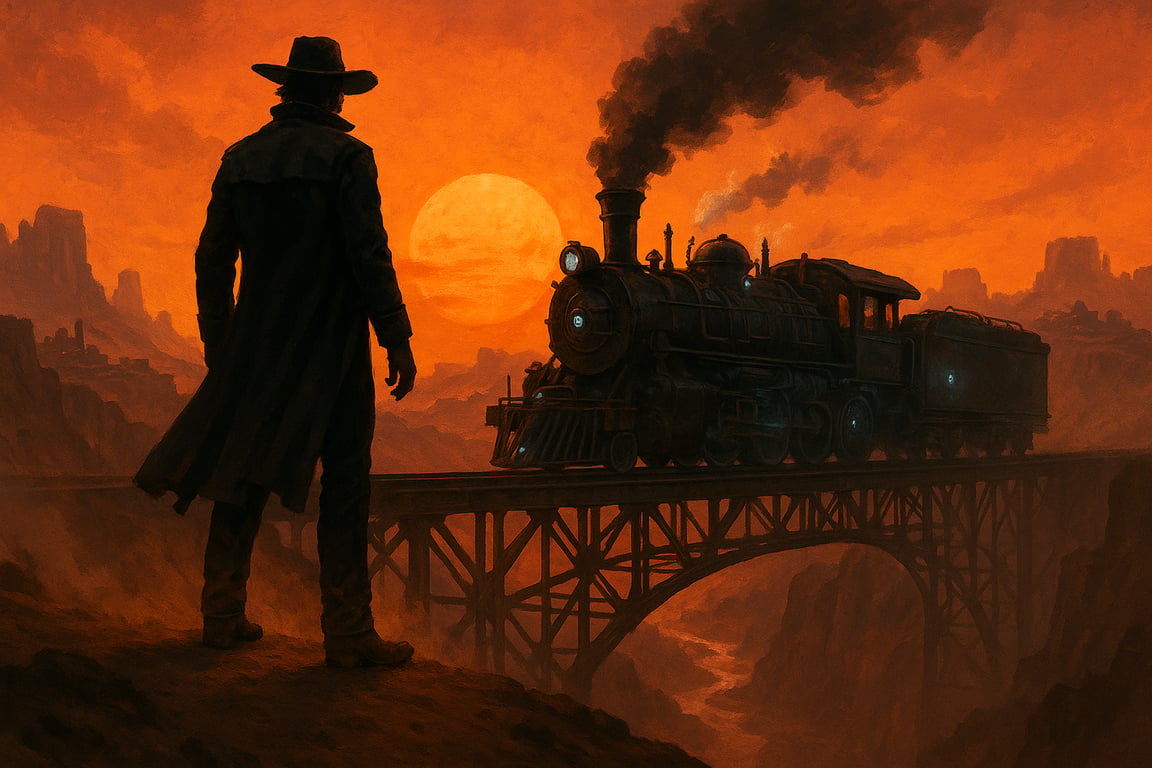Cover art for Ash & Aether, a western scenario on AI Dungeon