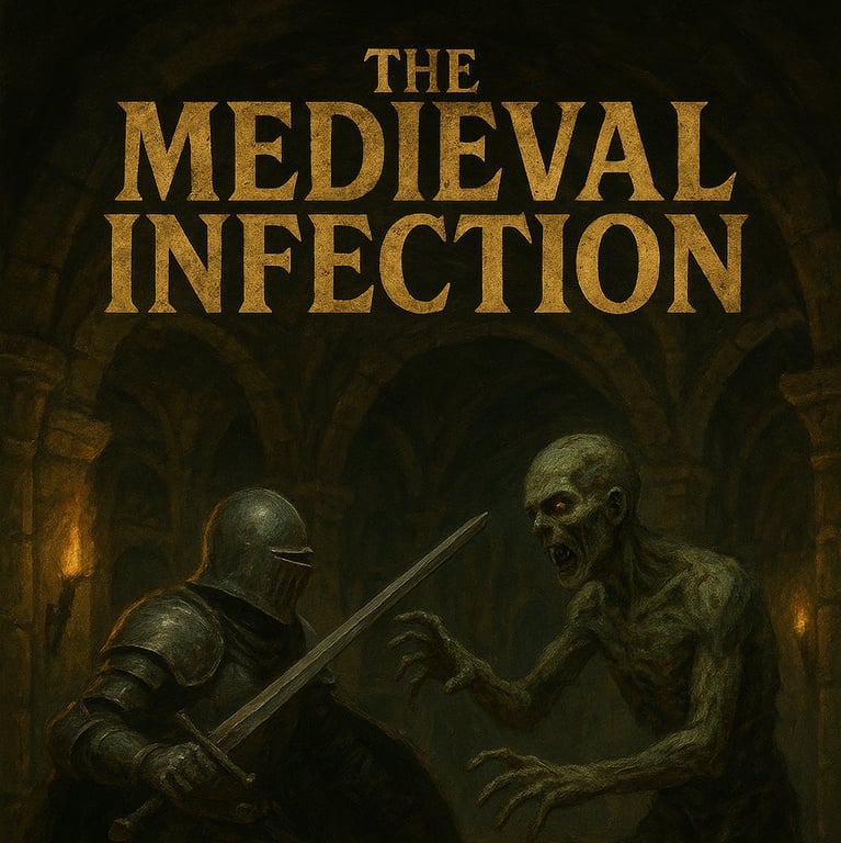 Cover art for The Medieval Infection, a zombie scenario on AI Dungeon