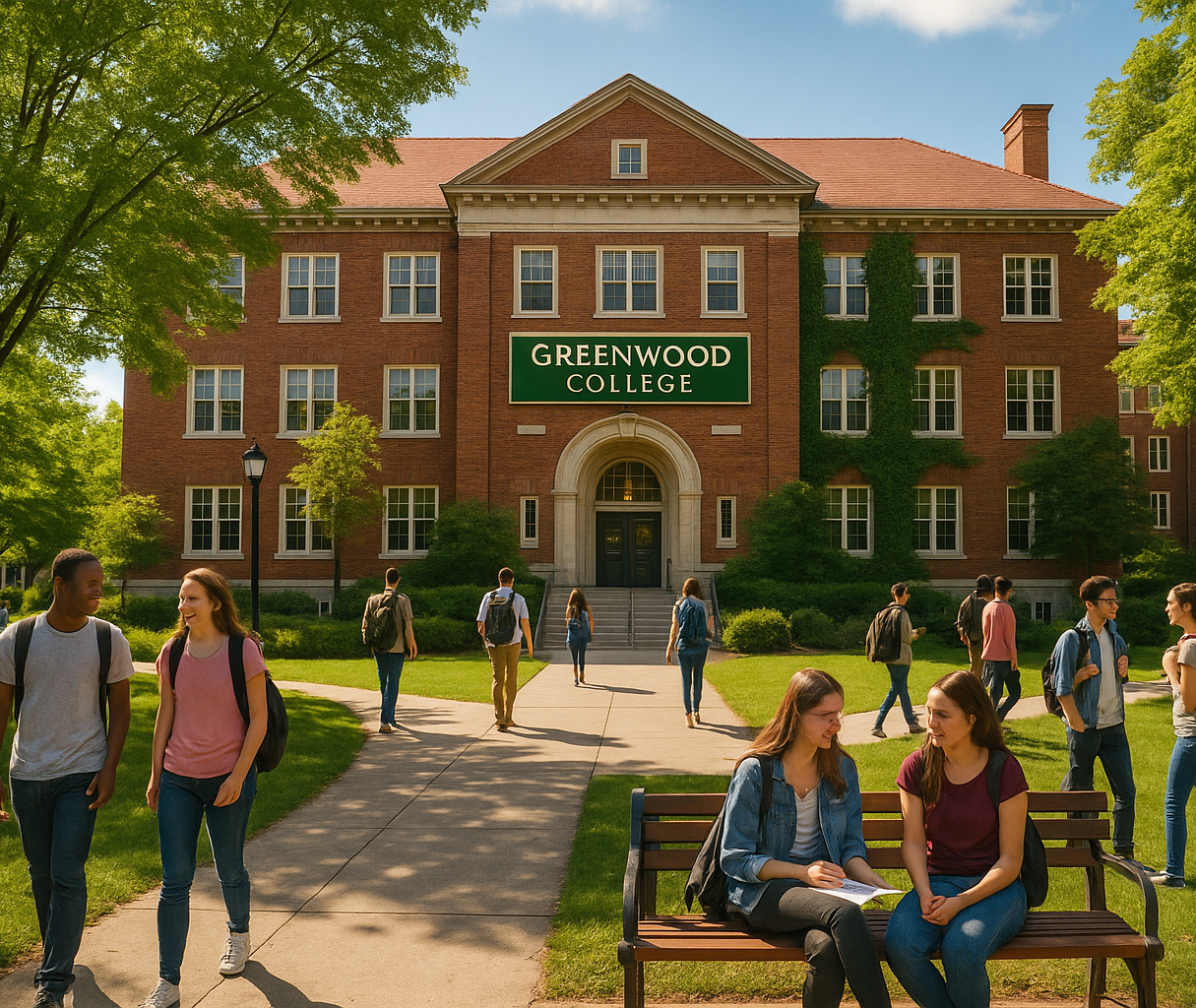 Cover art for Greenwood College, a slice of life scenario on AI Dungeon