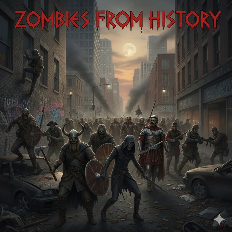 Cover art for Zombies From History, a zombie scenario on AI Dungeon