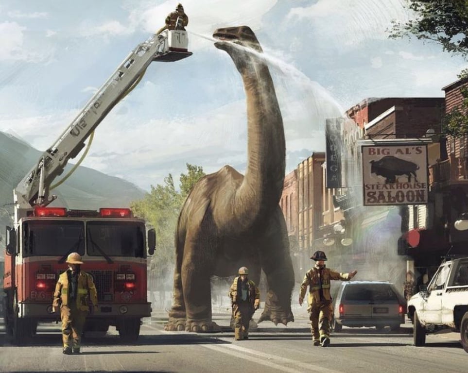 Cover art for San Mesozoico, a dinotopia scenario on AI Dungeon